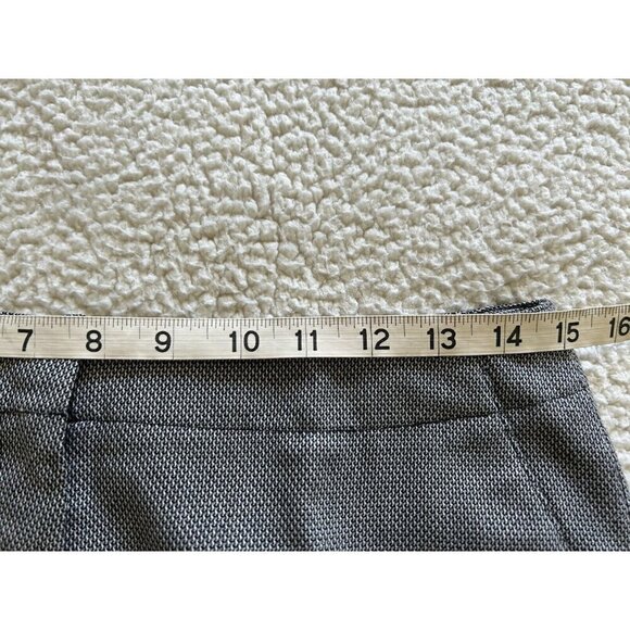 Calvin Klein Womens Mid-rise Flat Front Wide Leg Black /White Tweed Pants Size 2 - Picture 7 of 10